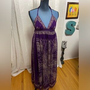 “Magic” Purple & Silver SZ: (M) Halter Top Dress New WithTags